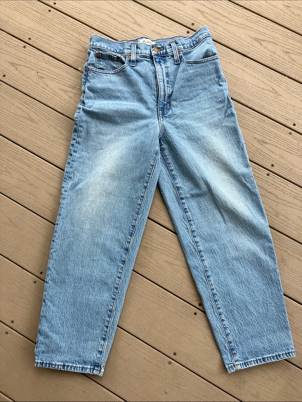 Madewell Washed Light Blue Straight-Leg Jeans